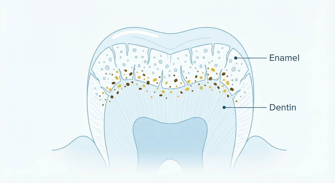 Enamel damage illustration